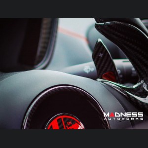 Alfa Romeo 4C Carbon Fiber Paddle Shifters - Red Accent 